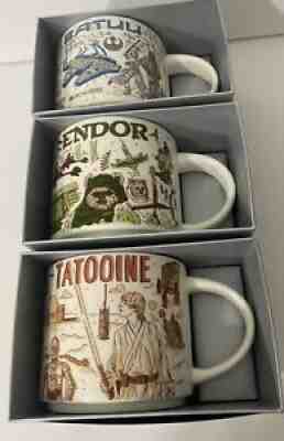 Star Wars Starbucks Been There Series Mug Set of 3 Tatooine Endor Batuu - Sold on eBay Mar 02, 2022 for $175.00