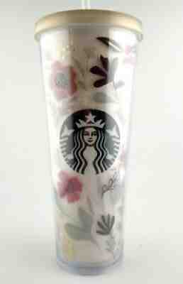 HTF Starbucks Coffee 2014 Floral Harvest Acrylic Cold Cup Tumbler Venti 24 oz - Sold on eBay Mar 09, 2022 for $175.00