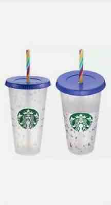 12 Confetti Color Changing Cup Rainbow Straw Pride Summer 2020 Starbucks Venti - Sold on eBay Mar 07, 2022 for $170.00