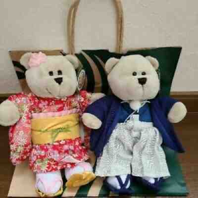 Starbucks bearista Kimono Plush Doll Set Limited 2019 Boy Girl Set 24.0m 9.4" JP - Sold on eBay Feb 08, 2022 for $169.00