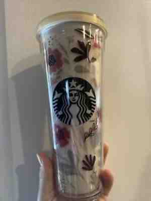 RARE Starbucks Coffee 2014 Floral Harvest Acrylic Cold Cup Tumbler Venti 24 oz - Sold on eBay Feb 27, 2022 for $159.99