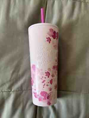Starbucks Tumbler Venti 24 Oz. Cold Cup Pink Falling Cherry Blossom 2022 - Sold on eBay Mar 06, 2022 for $155.50