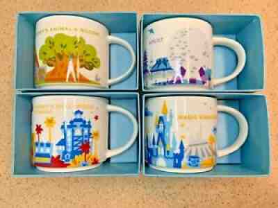 Set of 4 Starbucks Disney Parks Coffee Cups (YouAre Here Collection) - Sold on eBay Mar 04, 2022 for $149.99
