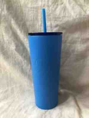 2018 Starbucks Blue Matte Stainless 16 oz Cold Cup with Straw New - Sold on eBay Mar 11, 2022 for $149.95