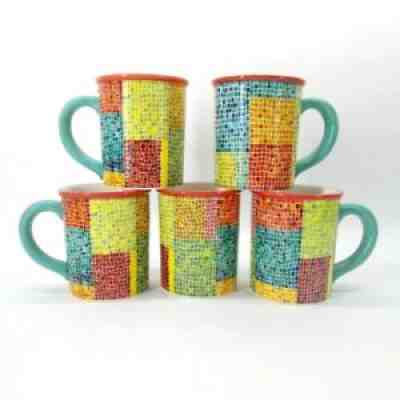 Vintage Starbucks Barista 2002 Lot Of 5 Mosaic 16 ounce Mugs - Sold on eBay Feb 28, 2022 for $145.00