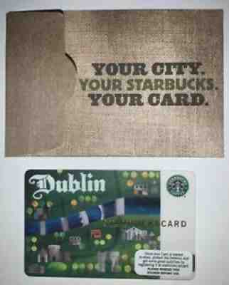 Starbucks Old Logo 2009 Dublin City Ireland Card + Sleeve