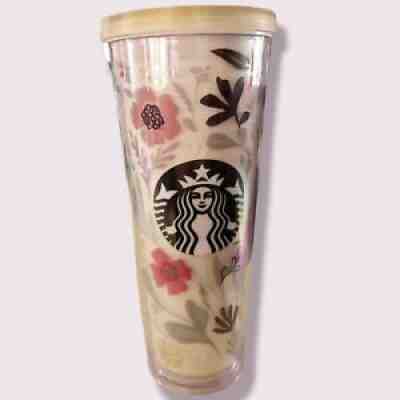 2014 STARBUCKS 24 Oz. Acrylic VENTI Cold Cup Tumbler FLORAL HARVEST FLOWERS Rare - Sold on eBay Mar 02, 2022 for $135.23