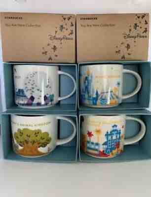 NEW DISNEY Starbucks YAH 14oz MUGS (4) MAGIC ANIMAL KINGDOM EPCOT HOLLYWOOD SET - Sold on eBay Mar 02, 2022 for $250.00