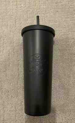 RARE!! New Starbucks MATTE BLACK STAINLESS STEEL Cold Cup Tumbler 24 oz - Sold on eBay Mar 10, 2022 for $175.00