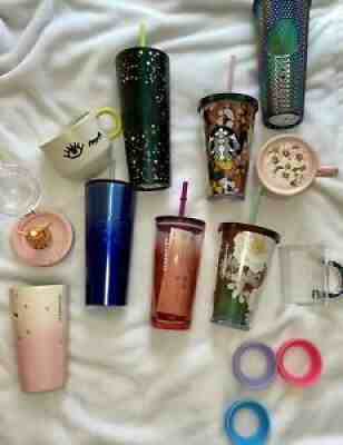 Starbucks tumbler bundle mixed glass stainless mugs acrylics - Sold on eBay Feb 28, 2022 for $124.50