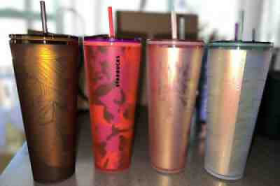 NEW Starbucks Copper Siren Soft touch Set Of 4 Pike Place, Floral, Mermaid Tail - Sold on eBay Mar 17, 2022 for $123.50