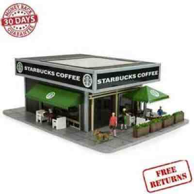 O Scale Prelit LED Light 7 Figure Dog Transparent Roof Starbucks Coffee Shop - Sold on eBay Mar 18, 2022 for $120.66