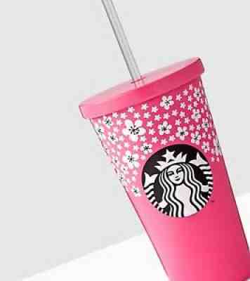 Starbucks Pink Cherry Blossoms Stainless Steel Cold Cup Limited Edition NEW - Sold on eBay Mar 06, 2022 for $119.99