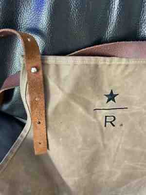 Starbucks Reserve Seattle HARDMILL USA Canvas Apron Waxed Cotton Leather $110 - Sold on eBay Feb 26, 2022 for $108.00