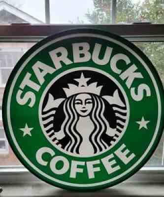 STARBUCKS STORE SIGN - ORIGINAL 20.5" round - Sold on eBay Mar 08, 2022 for $100.00
