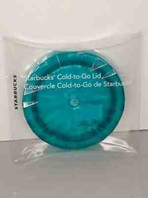 New Starbucks Teal Bluish Green Diamond Replacement Cold Tumbler Lid Acrylic
