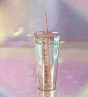 2022 Hot Starbucks Valentine's Day Gift Pink Gray Diamond 20oz Glass Cup Tumbler - Sold on eBay Mar 05, 2022 for $99.99