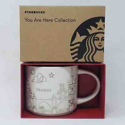 STARBUCKS CERAMIC PRAGUE CZECH CHRISTMAS YOU ARE HERE COFFEE MUG NIB USA SELLER