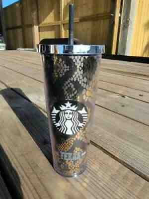24 oz. Starbucks 2014 Rattlesnake Snakeskin Texas Venti Tumbler - Sold on eBay Mar 26, 2022 for $750.00