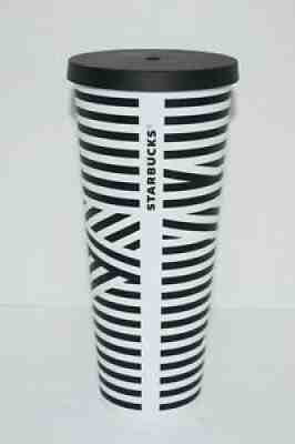 Starbucks Zebra Black White Stripe Matte Venti Cold Tumbler 24oz NO STRAW Rare - Sold on eBay Mar 29, 2022 for $179.99
