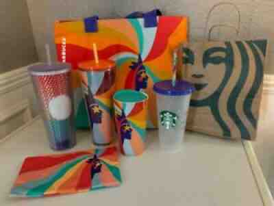 New STARBUCKS 2020 LIMITED Pride Siren Tumbler MUG studded color changing lot 6! - Sold on eBay Mar 29, 2022 for $130.00