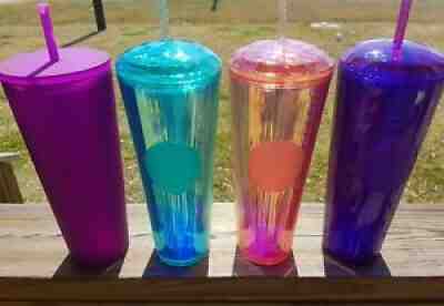 Starbucks 2021 Purple Kaleidoscope Dome Cold Cup  Venti Tumblers - Sold on eBay Mar 25, 2022 for $120.00