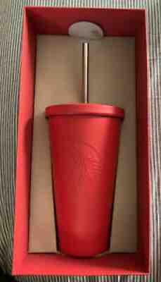 Starbucks Holiday Matte Red Stainless Steel Cold Cup with Gift Box New - Sold on eBay Mar 31, 2022 for $115.00