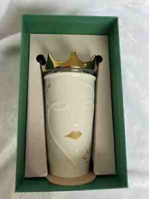 Starbucks 2016 Siren Ceramic Travel Mug Tumbler with Gold Crown Lid 10 oz NIB - Sold on eBay Mar 25, 2022 for $100.00