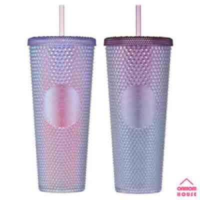 2022 Starbucks Korea Cherry Blossom Bling Pink & Purple Beam Stud Cold Cup 710ml - Sold on eBay Mar 31, 2022 for $96.35