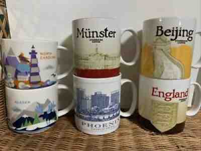 Lot (6) Starbucks Mugs Collector Series, Been There and You Are Here Collection - Sold on eBay Mar 30, 2022 for $96.07