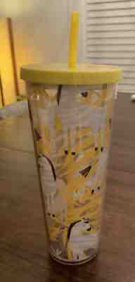 Rare STARBUCKS - Zebra Venti 24 oz Cold Cup Tumbler Yellow Gray Black - Sold on eBay Feb 27, 2022 for $95.00