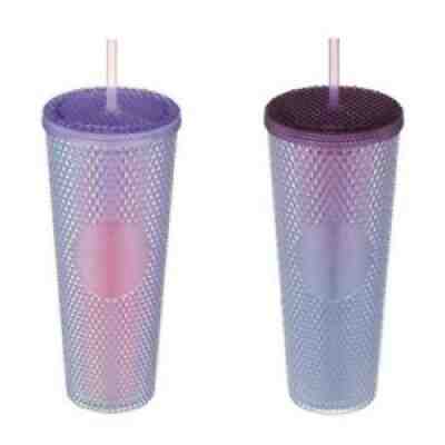 Starbucks Korea 2022 Cherry Blossom Purple & Pink Beam Stud Cold cup 710ml Set - Sold on eBay Mar 21, 2022 for $95.00
