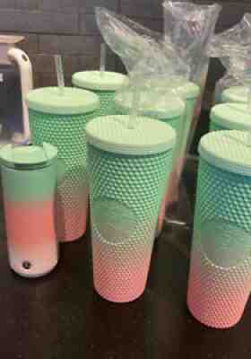 Starbucks Philippine Exclusive pink and green ombre studded tumbler 2022 - Sold on eBay Mar 29, 2022 for $95.00