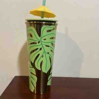 Starbucks Tumbler Stainless Steel Gold Monstera - Sold on eBay Apr 07, 2022 for $215.00