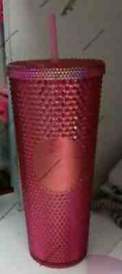Starbucks Indonesia New Release 2022- Valentine Pink Cold Cup 24oz - Studded Cup - Sold on eBay Mar 09, 2022 for $89.00