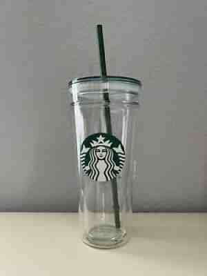 2018 Starbucks Double-Wall Glass Cold Cup Tumbler w/ Lid & Straw, 20 oz, New - Sold on eBay Mar 23, 2022 for $89.00