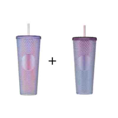 Starbucks korea 2022 /Cherry Blossom Purple and Pink Beam Stud coldcup 710ml - Sold on eBay Apr 03, 2022 for $88.99