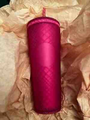 Starbucks Mexico Caribbean Release Jeweled Fuscia Pink Tumbler -Soft Touch - Sold on eBay Mar 29, 2022 for $88.00