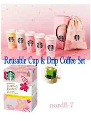 Starbucks Coffee SAKURA2020 Reusable Cup 473ml 5Set & Spring blend drip coffee - Sold on eBay Mar 10, 2022 for $87.31