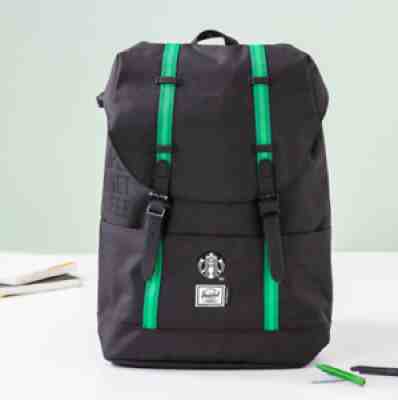 [Starbucks] Athentic Herschel Green Backpack ,Recycling Green Backpack/Free gift - Sold on eBay Apr 08, 2022 for $125.90