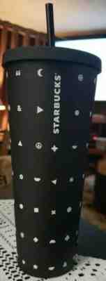 Starbucks Acrylic VENTI Cold Cup Tumbler MATTE BLACK with design New - Sold on eBay Apr 11, 2022 for $135.00