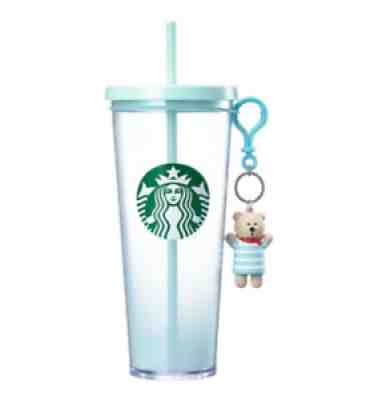 STARBUCKS KOREA Aqua Marine Figure Charm ColdCup Tumbler 710ml, 24Oz - Sold on eBay Apr 05, 2022 for $102.99