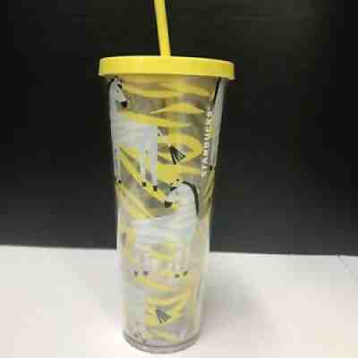 STARBUCKS - Zebra Venti 24 oz Cold Cup Tumbler Yellow / Black Great Condition - Sold on eBay Apr 11, 2022 for $99.99