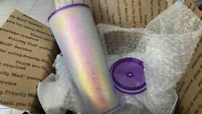 NWT 2021 STARBUCKS HALLOWEEN PURPLE WHITE FROSTED SPIDER WEB 24 OZ TUMBLER - Sold on eBay Apr 17, 2022 for $255.00