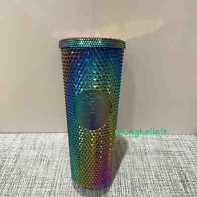 Authentic Starbucks 24oz Diamond Studded Tumbler purple Oil slick cold cup china - Sold on eBay Apr 12, 2022 for $180.31