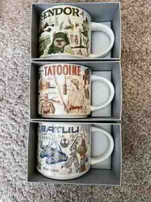 NEW Star Wars Starbucks Been There Series Mug Set Of 3 Tatooine, Batuu & Endor - Sold on eBay Apr 21, 2022 for $175.00