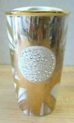 Starbucks 2014 Swarovski Coffee Gold White 12 OZ Ceramic Double Wall Mug NIB - Sold on eBay Apr 19, 2022 for $129.99