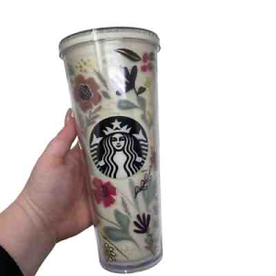 2014 Starbucks 24 Oz Tumbler Venti Cold Cup Floral Harvest Flowers Rare READ - Sold on eBay Apr 21, 2022 for $125.97