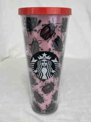 Starbucks Tumbler Pink Beatles Rare Bug Beatle Pattern Black Logo OBO - Sold on eBay May 11, 2022 for $249.99