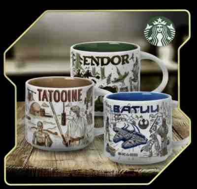 Starbucks Star Wars Mugs Set-Tatooine Endor Batuu Box Been There Series Cups NEW - Sold on eBay Apr 27, 2022 for $225.00
